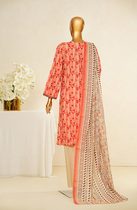 Nissa Floral by Amna Khadija Printed Cotton Cambric Stitched 3 Piece Suit - NF-14 - AM253NLA - Pink - Casual Collection