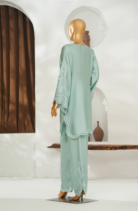 Noor-a-Sehar by Amna Khadija Embroidered Silk Stitched 2 Piece Suit - AKNS-01 - AM26AKLX - Blue - Festive Collection
