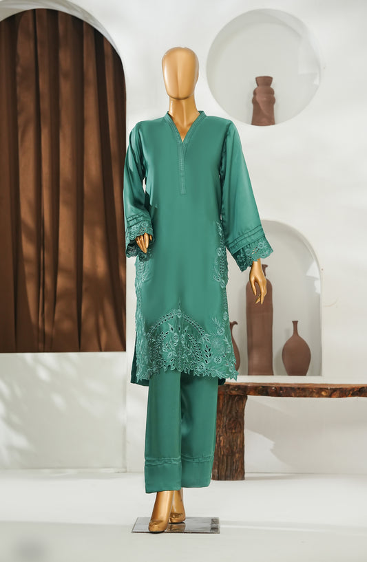 Noor-a-Sehar by Amna Khadija Embroidered Silk Stitched 2 Piece Suit - AKNS-03 - AM26AKLX - Sea Green - Festive Collection