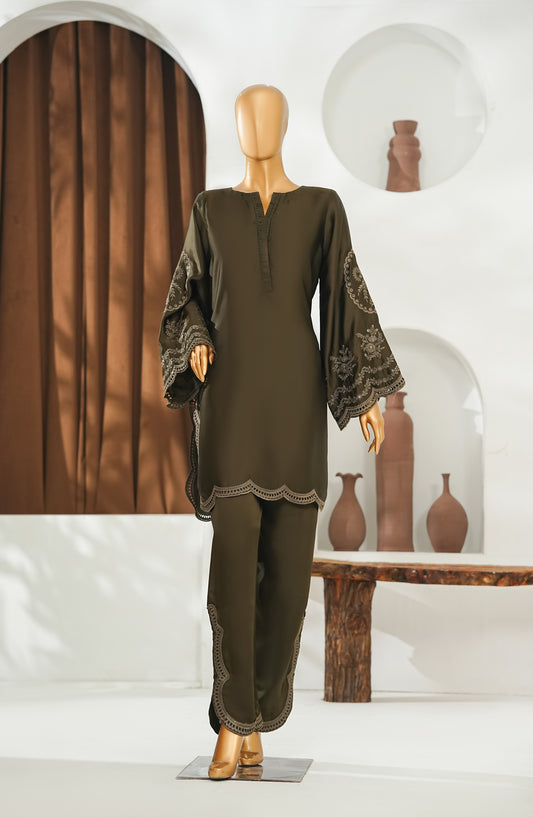 Noor-a-Sehar by Amna Khadija Embroidered Silk Stitched 2 Piece Suit - AKNS-04 - AM26AKLX - Green - Festive Collection