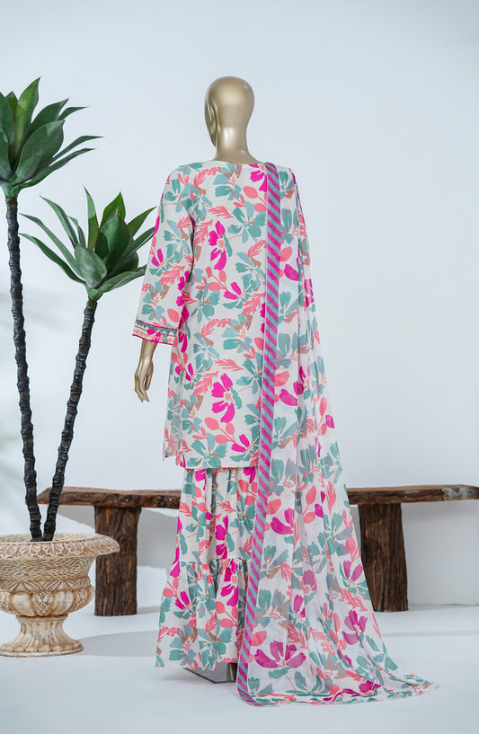 Noor-e-Eid by Amna Khadija Printed Lawn Stitched 3 Piece Suit - NRE-01 - AM26NRED - Multi - Eid Collection