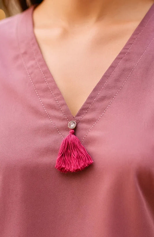 Noor-e-Rang by Ayla Embroidered Lawn Stitched 2 Piece Suit - GUL-E-NAZUK - AY25NRG - Pink - Summer Collection