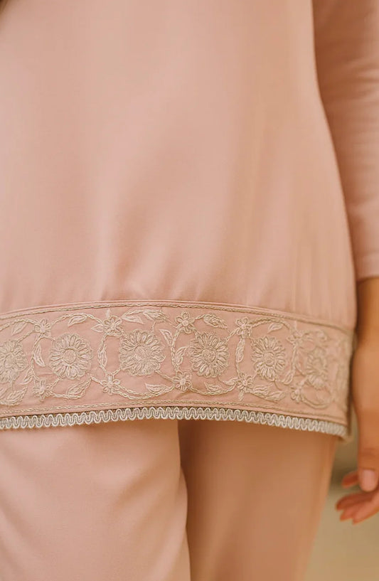 Noor-e-Rang by Ayla Embroidered Lawn Stitched 2 Piece Suit - GULBADAN - AY25NRG - Pink - Summer Collection