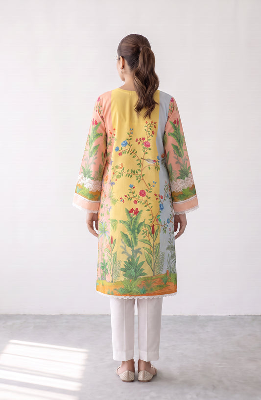 Noora by Amna Khadija Embroidered Cambric Stitched 3 Piece Suit - AKPN-03 - AM26ORA - Yellow - Summer Collection