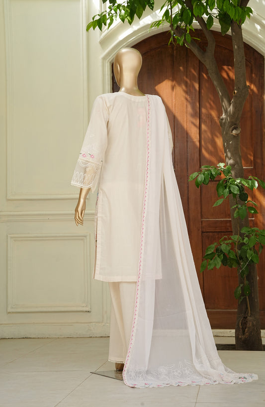 Noor e Sumaika by Amna Khadija Embroidered Lawn Stitched 3 Piece Suit - AKNS-03 - AM26NRSK - Peach - Summer Collection