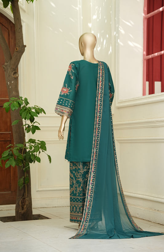 Noor e Sumaika by Amna Khadija Embroidered Lawn Stitched 3 Piece Suit - AKNS-13 - AM26NRSK - Green - Summer Collection