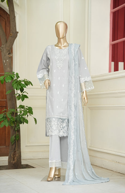 Noor e Sumaika by Amna Khadija Embroidered Lawn Stitched 3 Piece Suit - AKNS-18 - AM26NRSK - Blue - Summer Collection