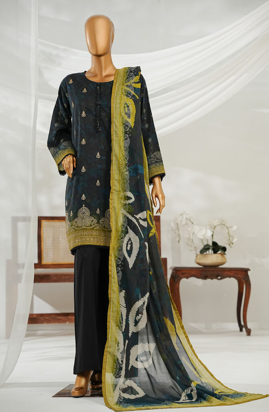 Noorey by Amna Khadija Embroidered Lawn Stitched 3 Piece Suit - AKN-10 - AM25NOREY - Black - Summer Collection