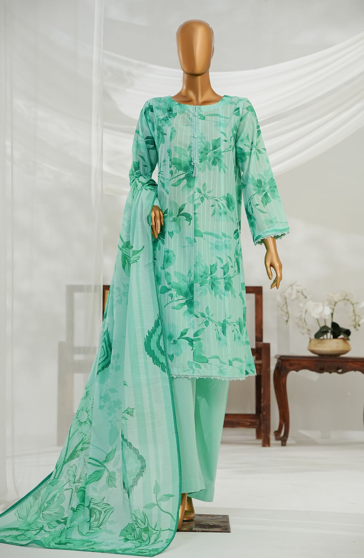 Noorey by Amna Khadija Digital Printed Lawn Stitched 3 Piece Suit - AKN-05 - AM25NOREY - Green - Summer Collection