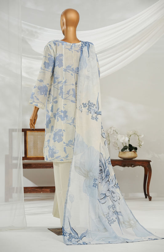 Noorey by Amna Khadija Digital Printed Lawn Stitched 3 Piece Suit - AKN-04 - AM25NOREY - Fawn - Summer Collection