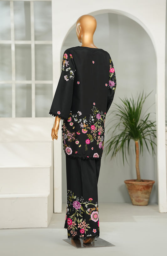 Nooru Luxe Prints by Amna Khadija Printed Poly Cambric Stitched 2 Piece Suit - NLP-05 - AM26NORU - Black - Summer Collection