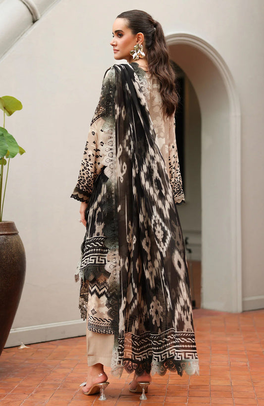Nureh Daily Delights Embroidered Viscose Slub Unstitched 3 Piece Suit - DD-23 - NL25DD - Beige - Daily Wear Collection