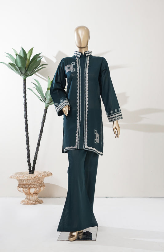 Nurezah by Amna Khadija Embroidered Cotton Stitched 2 Piece Suit - AKN-01 - AM26NRZH - Green - Summer Collection