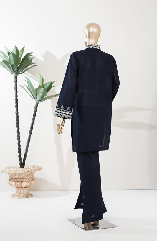 Nurezah by Amna Khadija Embroidered Cotton Stitched 2 Piece Suit - AKN-03 - AM26NRZH - Blue - Summer Collection