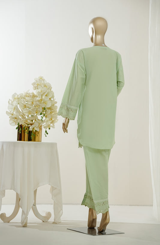 Nush Aira by Amna Khadija Embroidered Cotton Stitched 2 Piece Co-ord Set - AKNA-11 - AM26AANK - Green - Summer Collection