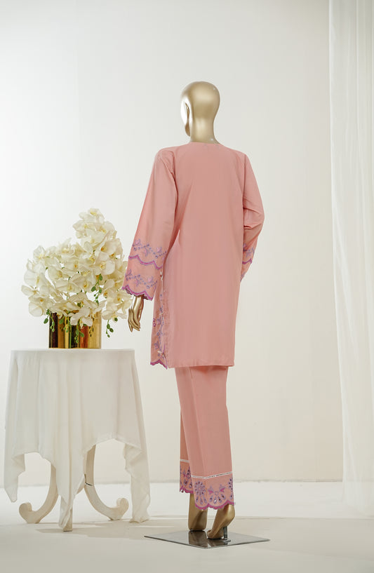 Nush Aira by Amna Khadija Embroidered Cotton Stitched 2 Piece Co-ord Set - AKNA-12 - AM26AANK - Pink - Summer Collection