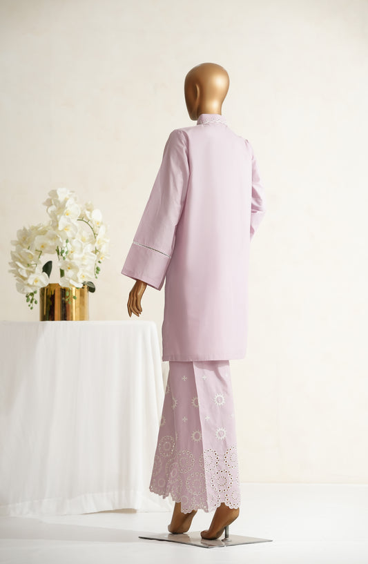 Nush Aira by Amna Khadija Embroidered Cotton Stitched 2 Piece Co ord Sets - AKNA-01 - AM25NSHR - Purple - Luxury Collection