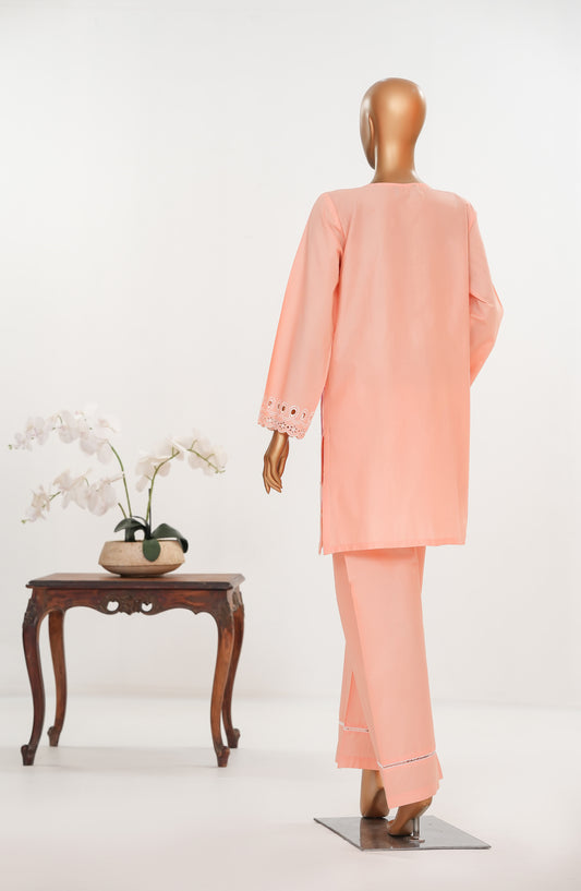 Nush Aira by Amna Khadija Embroidered Cotton Stitched 2 Piece Co ord Sets - AKNA-06 - AM25NSHR - Pink - Luxury Collection