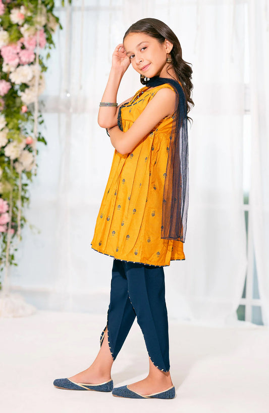 Cotton Silk Printed 3 Pc Suit OCH26ES INRJ-12 Yellow