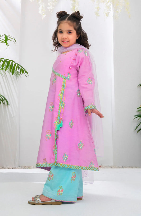 Cotton Silk Printed 3 Pc Suit OCH26ES INRJ-15 Pink