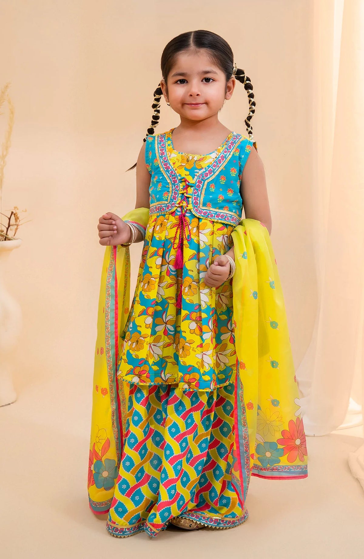 Poly Lawn Digital Printed 3 Pc Suit OCH26ES INDP-69 Blue