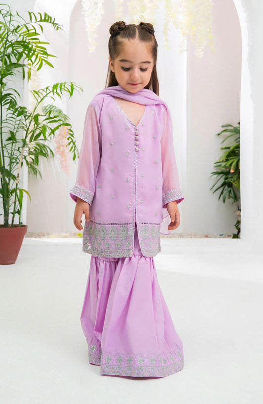 Chiffon Embroidered 3 Pc Suit OCH26ES INCF-42 Purple