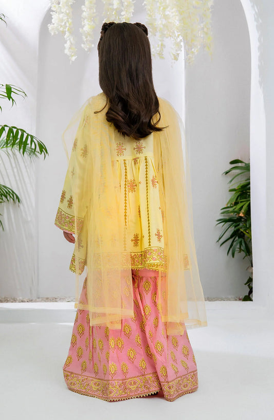 Cotton Silk Printed 3 Pc Suit OCH26ES INRJ-17 Yellow