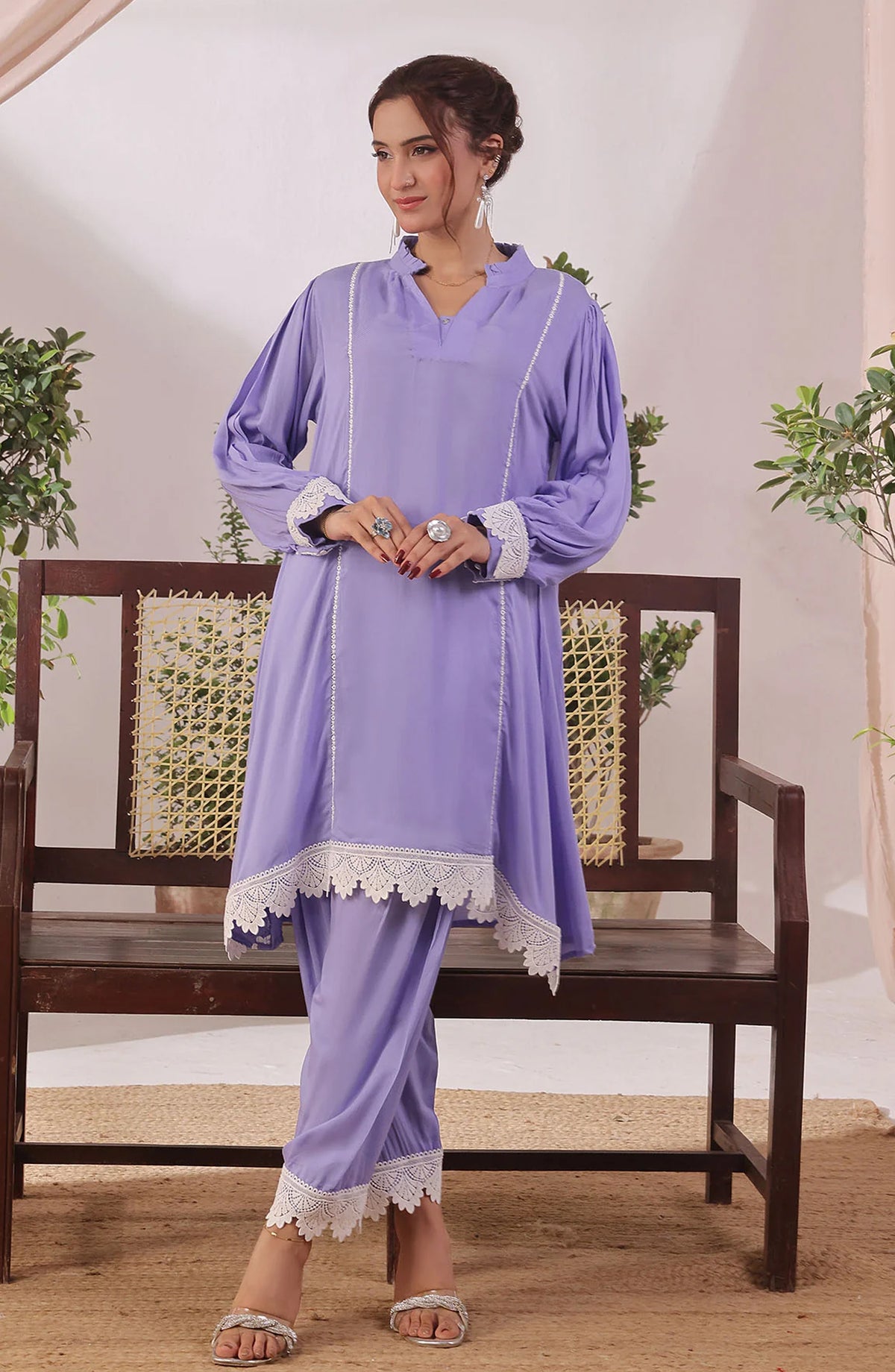 Rod Silk Women's 2 Pc Suit - SOLS-08 - OCH25WCR - Purple - Casual Women Collection