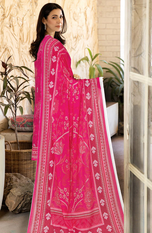 Oreal by Johra Printed Lawn Unstitched 3 Piece Suit - JH-1191 - JH25OREAL - Pink - Casual Collection