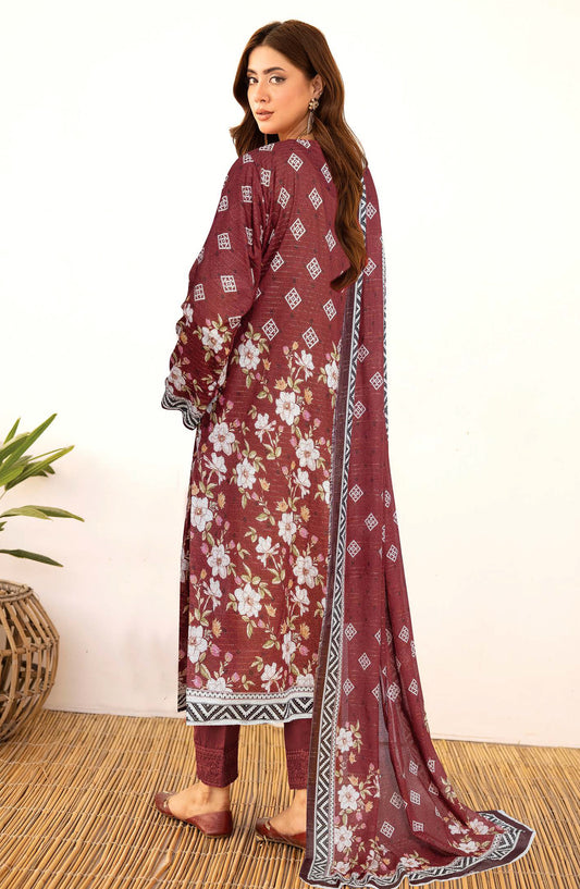 Oreal by Johra Printed Lawn Unstitched 3 Piece Suit - JH-1190 - JH25OREAL - Brown - Casual Collection