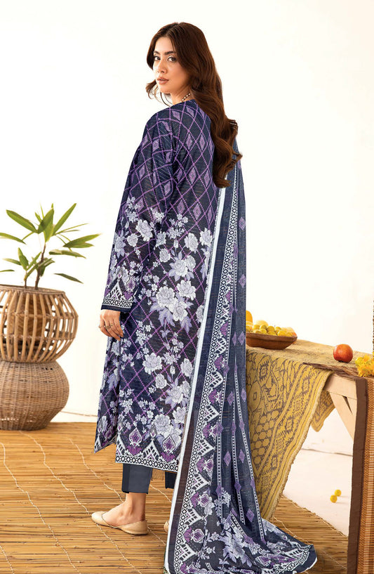 Oreal by Johra Printed Lawn Unstitched 3 Piece Suit - JH-1188 - JH25OREAL - Blue - Casual Collection