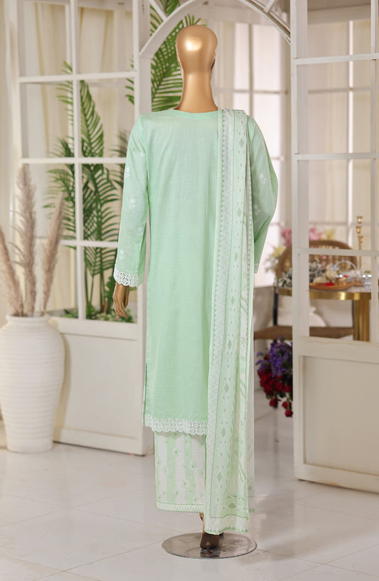 Oriental by HZ Embroidered Lawn Unstitched 3 Piece Suit - DOP-06 - HZ26ORN - Pista Green - Summer Collection