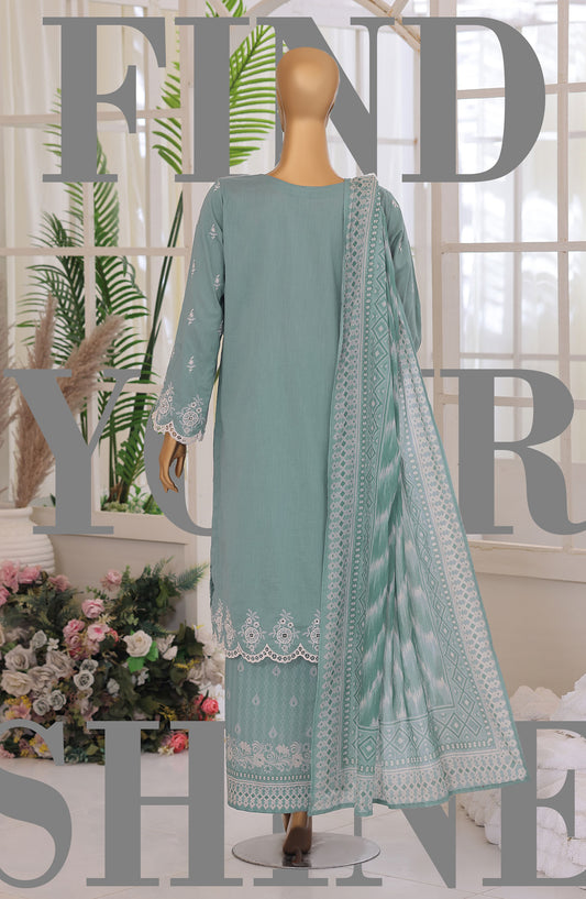 Oriental by HZ Embroidered Lawn Unstitched 3 Piece Suit - DOP-03 - HZ26ORN - Blue - Summer Collection