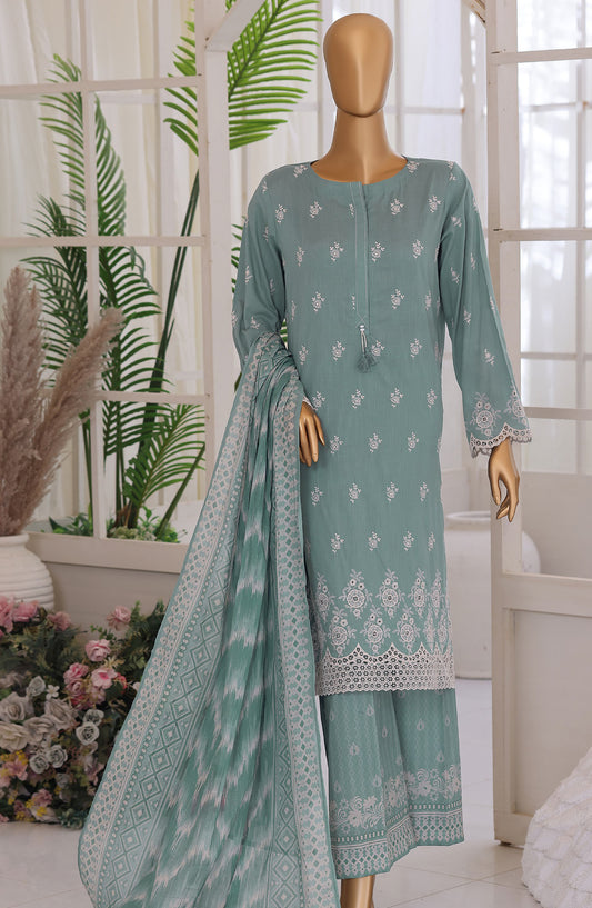 Oriental by HZ Embroidered Lawn Unstitched 3 Piece Suit - DOP-03 - HZ26ORN - Blue - Summer Collection