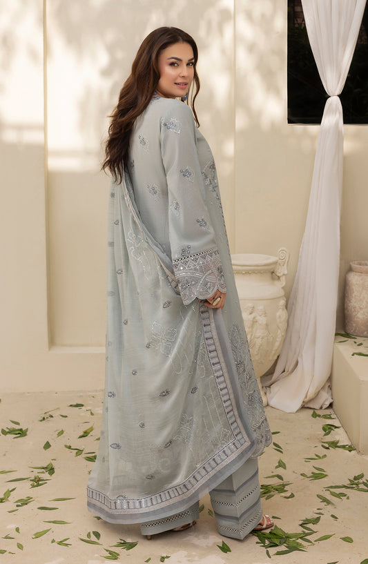 Pankh by Al Karim Embroidered Karandi Unstitched 3 Piece Suit - P-14 - AM26PKH - Grey - Winter Collection