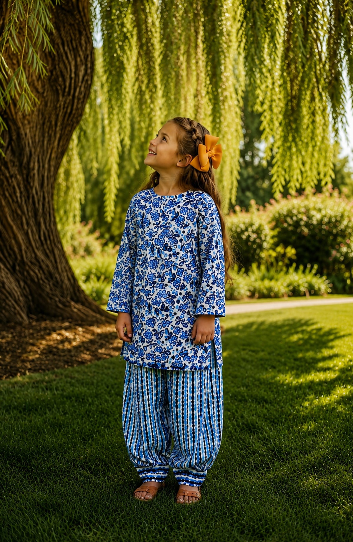 Parchhai by Amna Khadija Printed Cotton Stitched 2 Piece Co-ord Set - AKP-07D - AM26PRCH - Blue - Summer Girls Collection