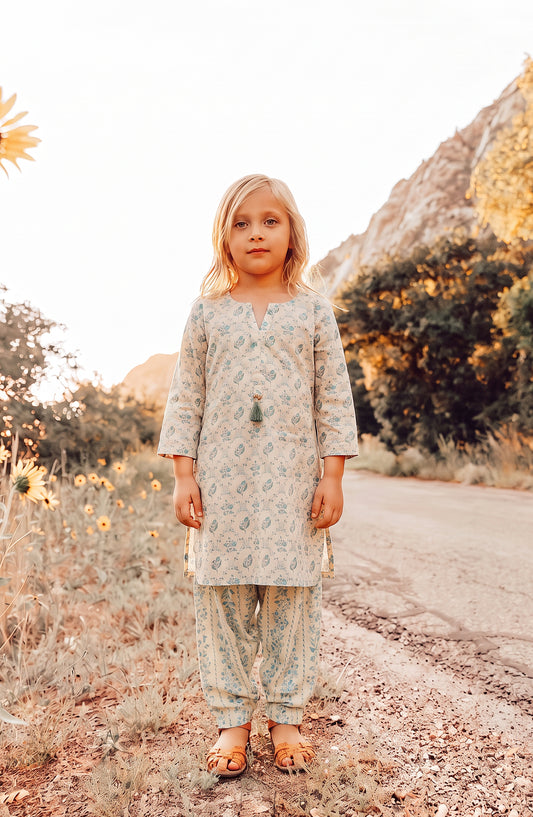 Parchhai by Amna Khadija Printed Cotton Stitched 2 Piece Co-ord Set - AKP-08D - AM26PRCH - Green - Summer Girls Collection