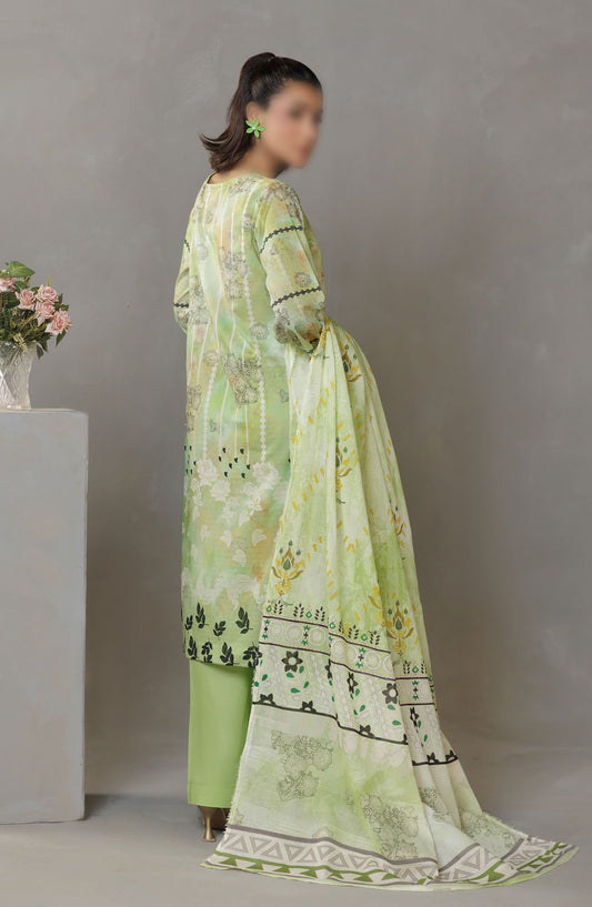 Parisa Embroidered Lawn Unstitched 3 Piece Suit - DE-06 - AK25PRS3 - Green - Summer Collection