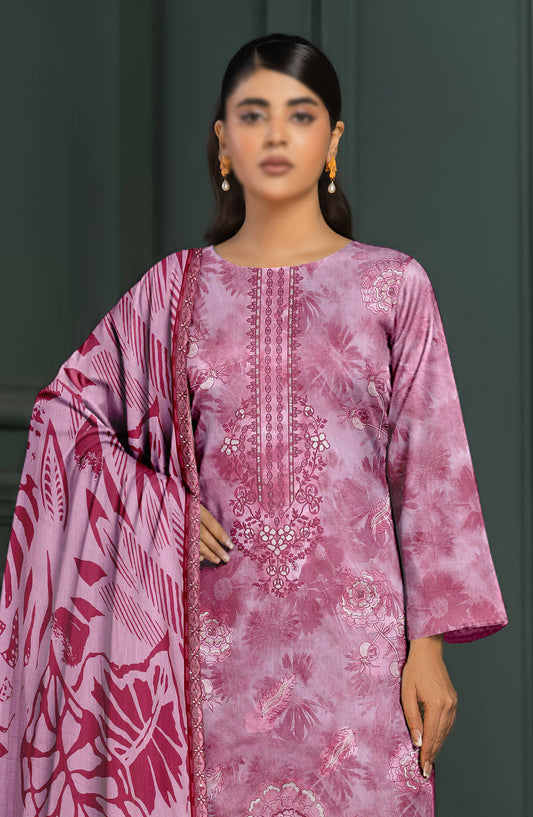 Parishay by Al Karim Embroidered Lawn Unstitched 3 Piece Suit - D-06 - AK26PRH - Pink - Summer Collection