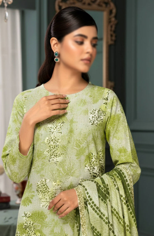 Parishay by Al Karim Embroidered Lawn Unstitched 3 Piece Suit - D-05 - AK26PRH - Green - Summer Collection