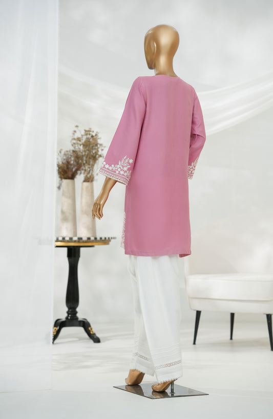 Passu by Amna Khadija Embroidered Fancy Jacquard Stitched Top - PET-04 - AM25PSU - Pink - Casual Collection