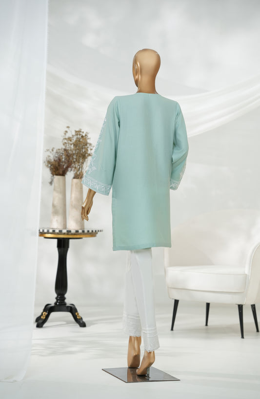 Passu by Amna Khadija Embroidered Fancy Jacquard Stitched Top - PET-02 - AM25PSU - Light Blue - Casual Collection
