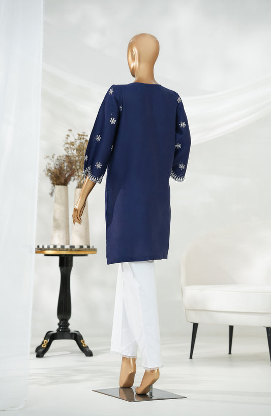 Passu by Amna Khadija Embroidered Fancy Jacquard Stitched Top - PET-01 - AM25PSU - Blue - Casual Collection