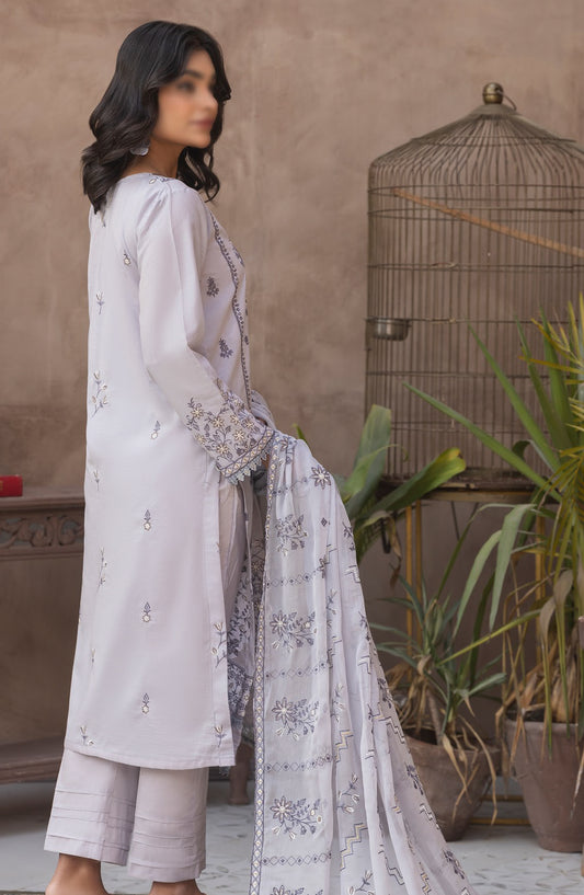 Pastel by Al Karim Embroidered Lawn Unstitched 3 Piece Suit - Design-04 - AK26PST - Blue - Summer Collection
