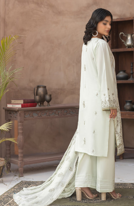 Pastel by Al Karim Embroidered Lawn Unstitched 3 Piece Suit - Design-01 - AK26PST - Green - Summer Collection