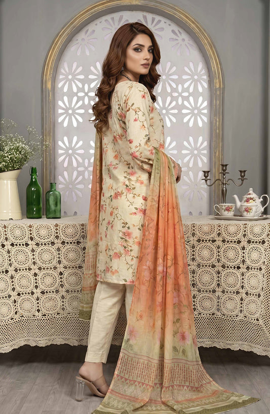 Pastels by Aalaya Embroidered Lawn Unstitched 3 Piece Suit - ART-10 - ALY26PTL - Rust - Summer Collection