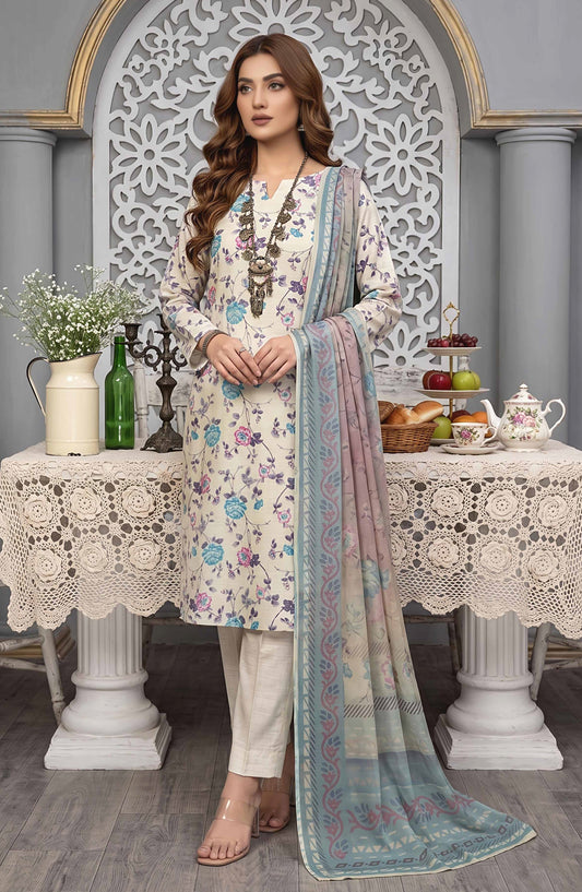 Pastels by Aalaya Embroidered Lawn Unstitched 3 Piece Suit - ART-08 - ALY26PTL - Blue - Summer Collection
