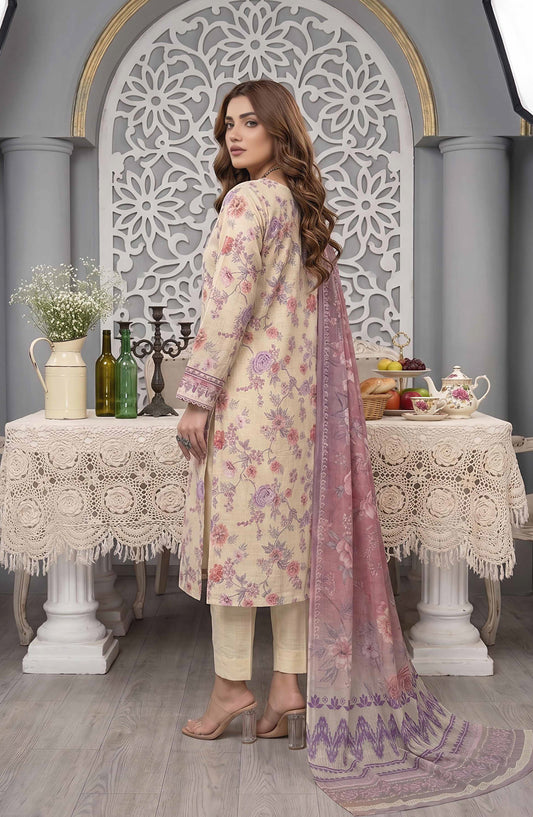 Pastels by Aalaya Embroidered Lawn Unstitched 3 Piece Suit - ART-07 - ALY26PTL - Purple - Summer Collection
