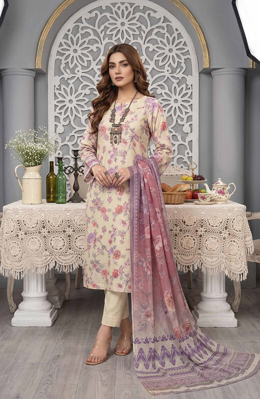 Pastels by Aalaya Embroidered Lawn Unstitched 3 Piece Suit - ART-07 - ALY26PTL - Purple - Summer Collection