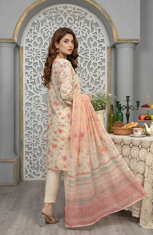 Pastels by Aalaya Embroidered Lawn Unstitched 3 Piece Suit - ART-05 - ALY26PTL - Orange - Summer Collection